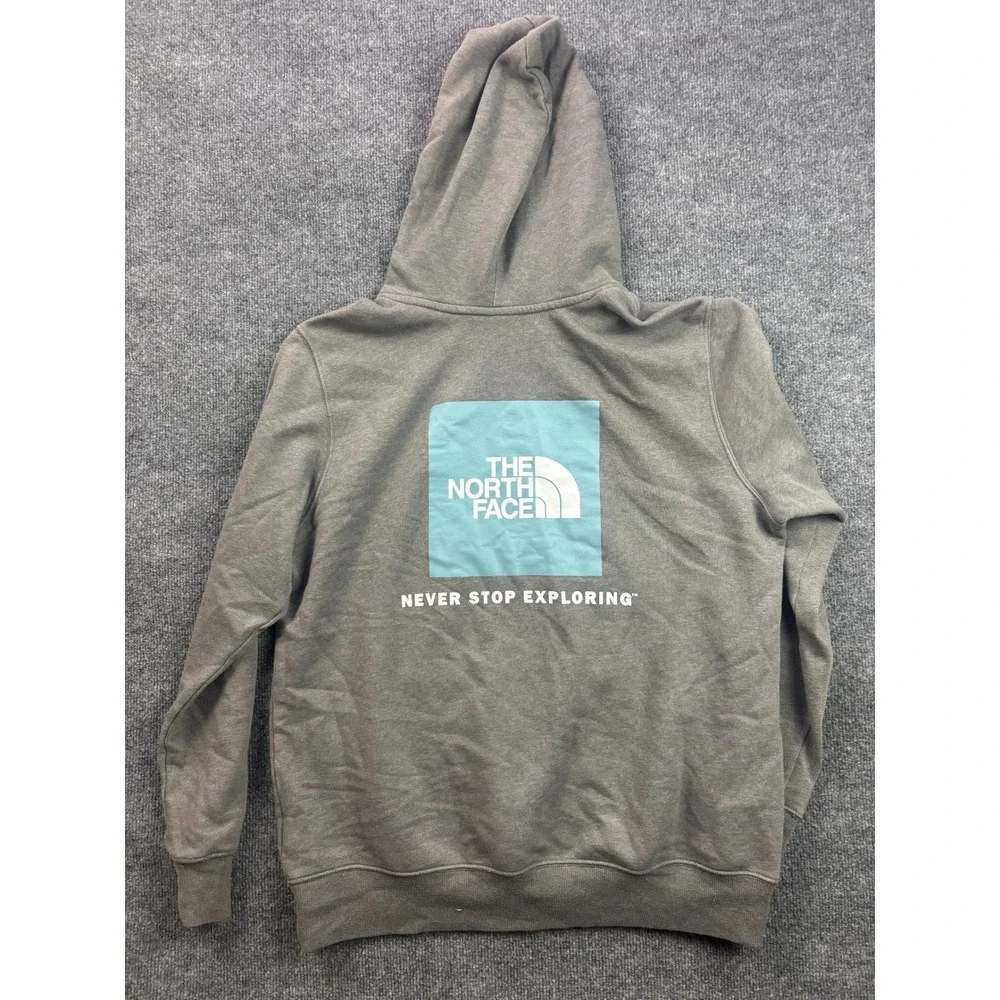 The North‎ Face Hoodie Mens Large Green Never Stop Exploring Box Logo Sweatshirt